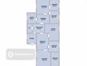 7-комнатный дом, 3.6 соток, 113 м²