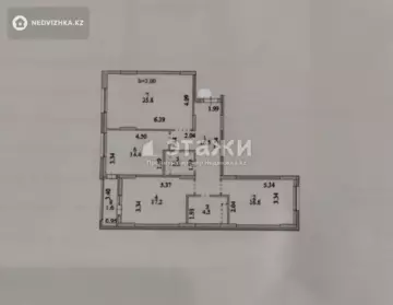 3-комнатная квартира, этаж 17 из 17, 100 м²