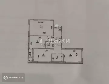 3-комнатная квартира, этаж 17 из 17, 100 м²