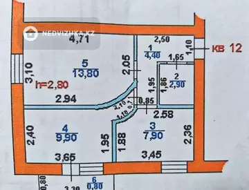 2-комнатная квартира, этаж 3 из 3, 40 м²