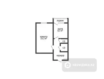 1-комнатная квартира, этаж 6 из 6, 41 м²