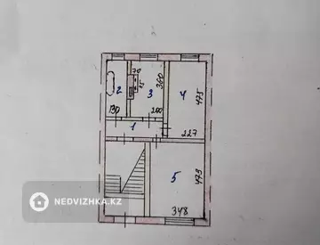 2-комнатная квартира, этаж 1 из 2, 42 м²