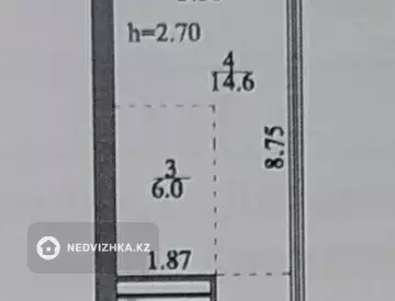 1-комнатная квартира, этаж 2 из 6, 30 м²