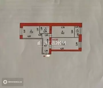 2-комнатная квартира, этаж 7 из 12, 64 м²