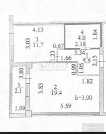 2-комнатная квартира, этаж 5 из 9, 44 м²