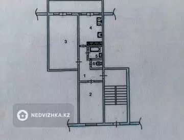 2-комнатная квартира, этаж 1 из 4, 53 м²