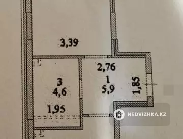 1-комнатная квартира, этаж 14 из 17, 48 м²