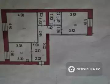 2-комнатная квартира, этаж 1 из 9, 60 м²