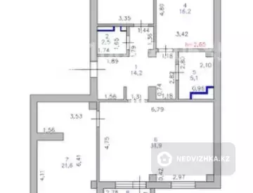 3-комнатная квартира, этаж 13 из 16, 107 м²