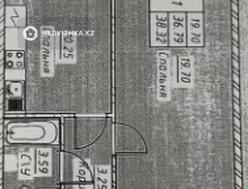 1-комнатная квартира, этаж 11 из 12, 38 м²