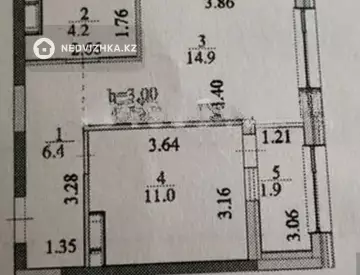 1-комнатная квартира, этаж 5 из 9, 39 м²