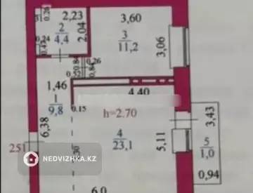 1-комнатная квартира, этаж 7 из 12, 49 м²