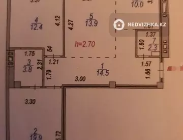 3-комнатная квартира, этаж 4 из 9, 77 м²