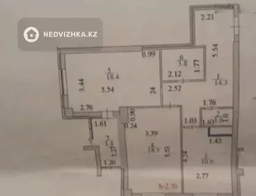 2-комнатная квартира, этаж 2 из 18, 69 м²