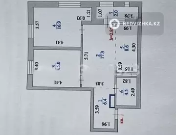 3-комнатная квартира, этаж 11 из 14, 71 м²