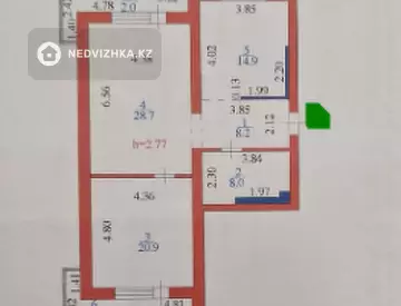 2-комнатная квартира, этаж 5 из 9, 85 м²