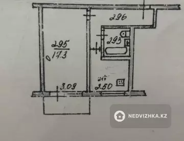 1-комнатная квартира, этаж 2 из 5, 32 м²