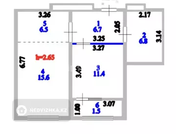 2-комнатная квартира, этаж 7 из 9, 48 м²