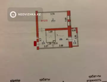 1-комнатная квартира, этаж 3 из 5, 37 м²