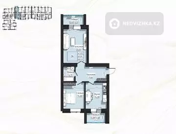 2-комнатная квартира, этаж 6 из 9, 69 м²
