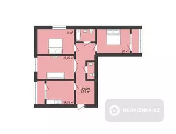 3-комнатная квартира, этаж 6 из 6, 120 м²