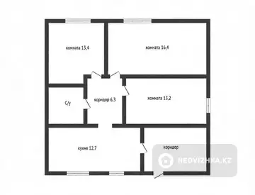 3-комнатный дом, 7 соток, 67 м²