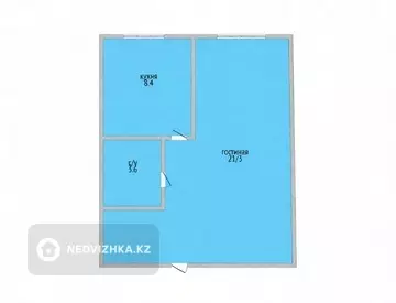 1-комнатная квартира, этаж 3 из 6, 41 м²