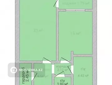 1-комнатная квартира, этаж 5 из 9, 56 м²