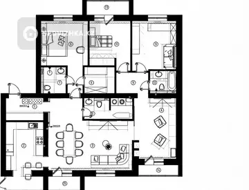 5-комнатная квартира, этаж 2 из 6, 138 м²