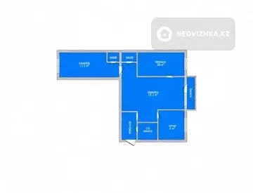 3-комнатная квартира, этаж 4 из 5, 56 м²