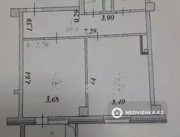 1-комнатная квартира, этаж 8 из 12, 50 м²