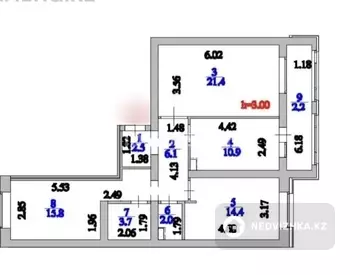 3-комнатная квартира, этаж 4 из 9, 79 м²