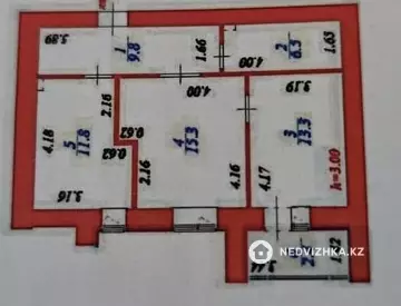 2-комнатная квартира, этаж 1 из 12, 59 м²