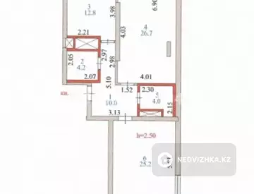 2-комнатная квартира, этаж 17 из 24, 87 м²