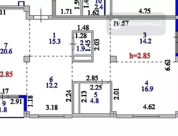 3-комнатная квартира, этаж 6 из 9, 89 м²