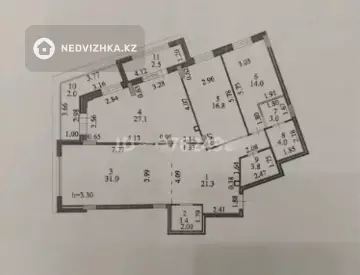 3-комнатная квартира, этаж 2 из 5, 129 м²