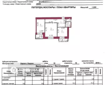 2-комнатная квартира, этаж 10 из 10, 64 м²