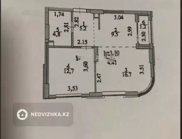 2-комнатная квартира, этаж 2 из 22, 50 м²