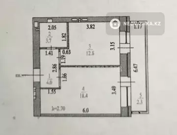 1-комнатная квартира, этаж 3 из 9, 41 м²