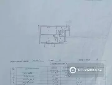 2-комнатная квартира, этаж 2 из 5, 44 м²