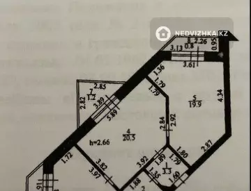 2-комнатная квартира, этаж 9 из 9, 66 м²