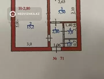 1-комнатная квартира, этаж 4 из 5, 28 м²