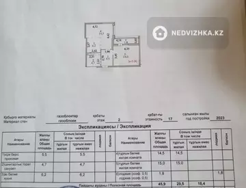 2-комнатная квартира, этаж 2 из 17, 48 м²