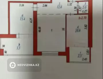 2-комнатная квартира, этаж 2 из 9, 70 м²