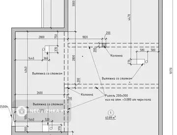 2-комнатная квартира, этаж 4 из 4, 76 м²