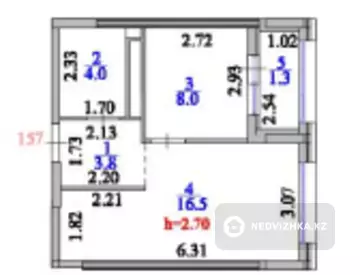 1-комнатная квартира, этаж 10 из 12, 34 м²