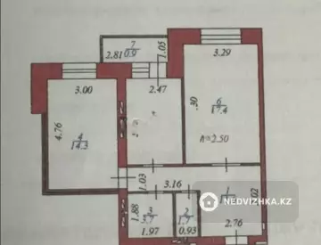 2-комнатная квартира, этаж 5 из 9, 62 м²