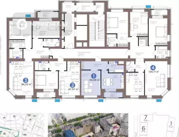 1-комнатная квартира, этаж 9 из 12, 44 м²