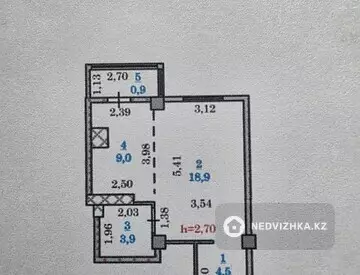 1-комнатная квартира, этаж 3 из 9, 37 м²