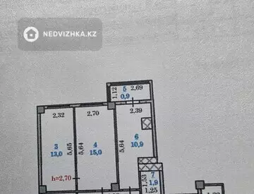 2-комнатная квартира, этаж 3 из 9, 66 м²